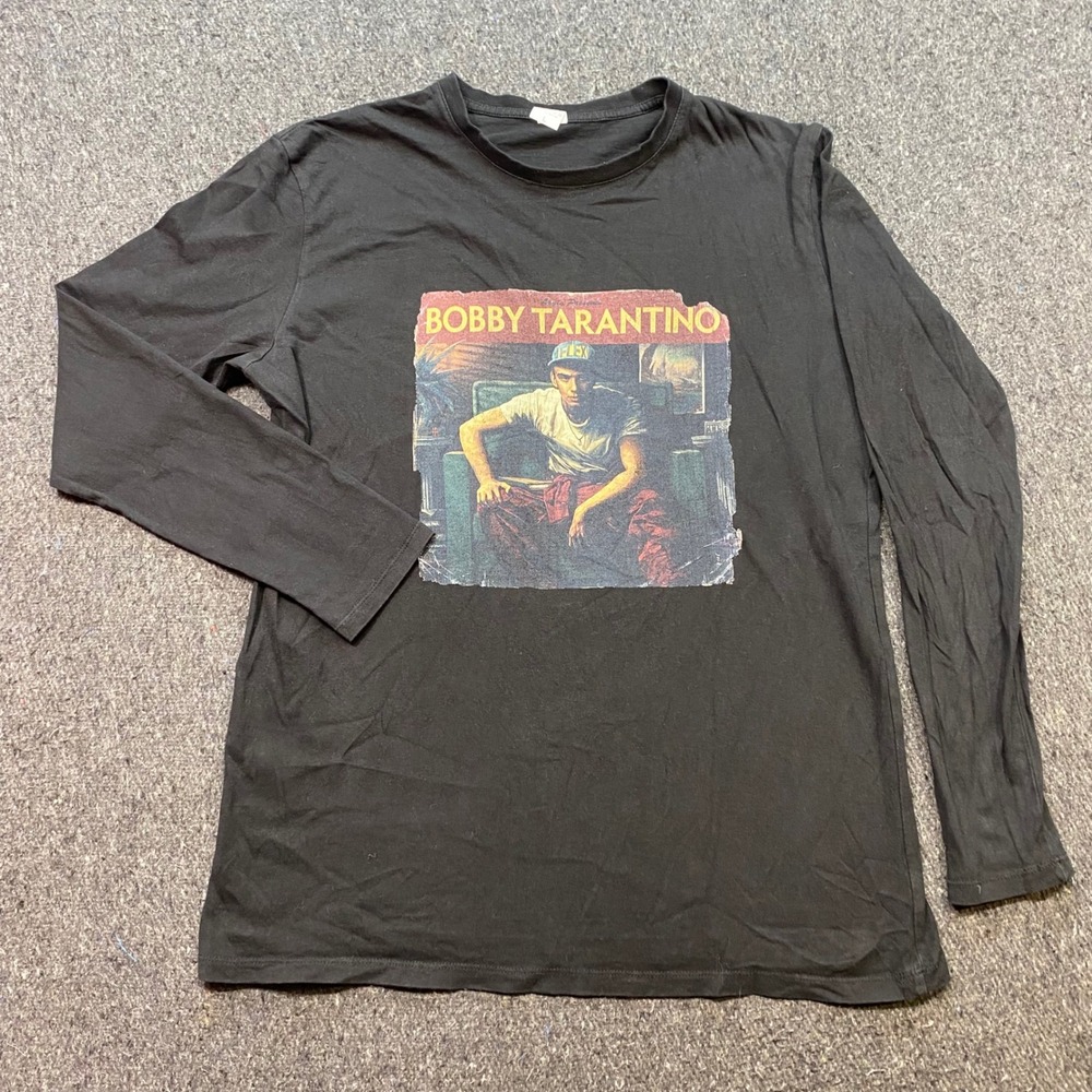 Logic Bobby Tarantino TShirt Sz L Mens Black Hip Hop Skater Graphic Long Sleeve